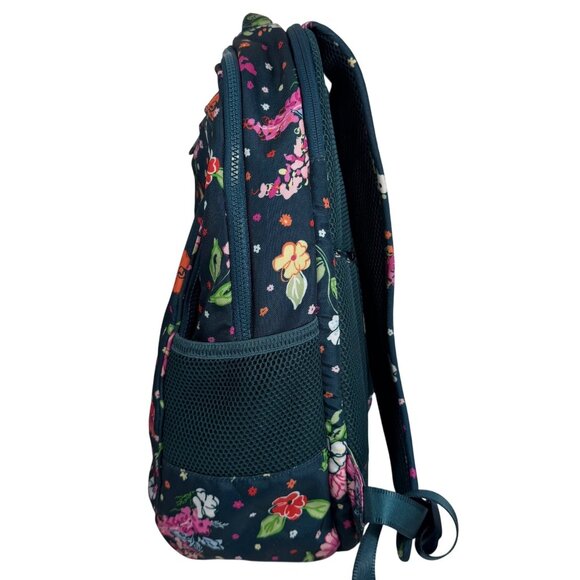 VERA BRADLEY Floral Women\'s Recycled Grand Backpack Hope Blooms Teal Book Bag main image 16